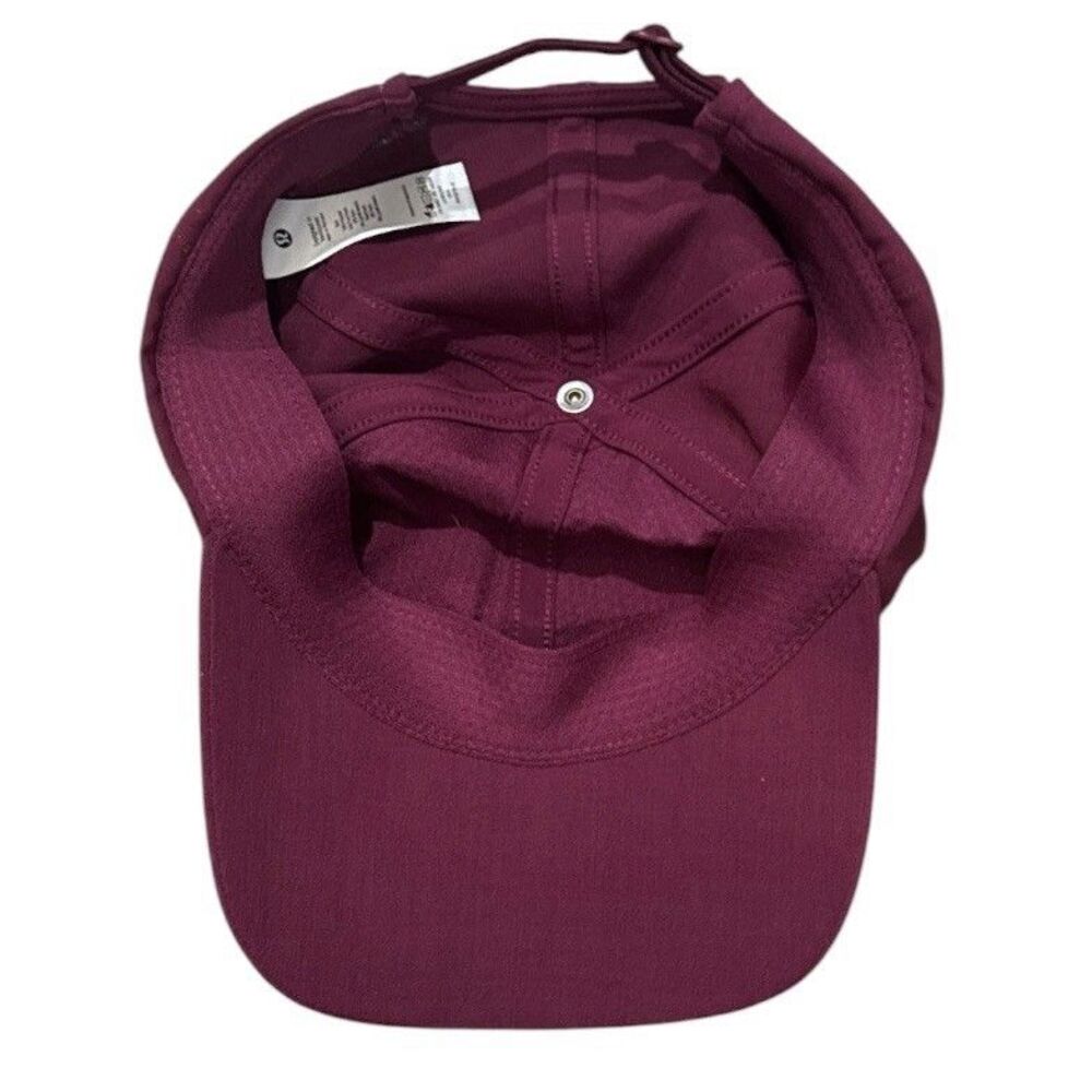 Lululemon Women’s Baller Hat Soft Wordmark Adjustable Baseball Cap Wine Logo - Picture 3 of 7